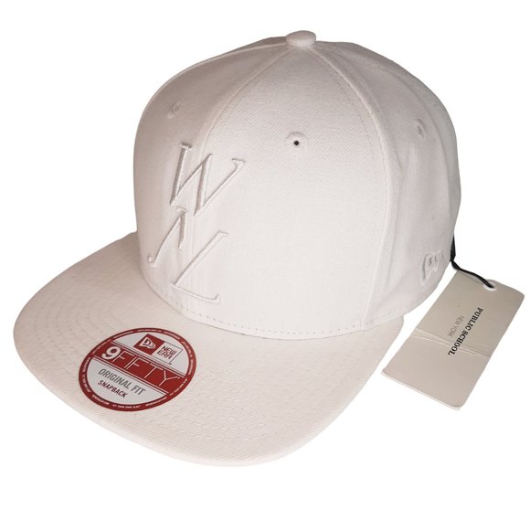 NWT New Era Public School WNL Tonal Monochrome 9Fifty Snapback Cap Hat WHITE